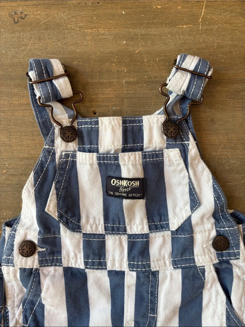 Oshkosh B’Gosh baby pinstriped shortalls